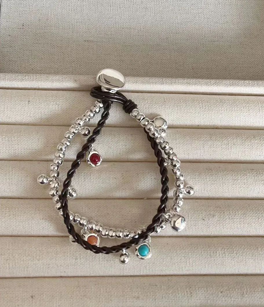 YS 2023 UNOde50 New Spain Hot Selling Creative High Quality Leather Rope Fashion Gem Women's Bracelet Romantic Jewelry Gift Bag