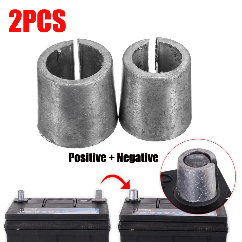 1 paio di spessori per batteria per auto, adattatori per terminali di batteria per positivo o negativo, convertitore, manicotti di piombo, terminali per batterie auto, riparazione spessori anodo