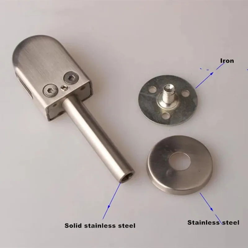 Hole free stainless steel screen partition glass support foot bracket clamp glass clamp fixed ground clamp(DG5030-1)