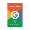 Google Review French Italian English Language NFC Card Simple with Google review Waterproof Durable 2
