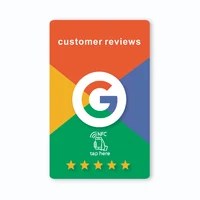 Google Review French Italian English Language NFC Card Simple with Google review Waterproof Durable 2