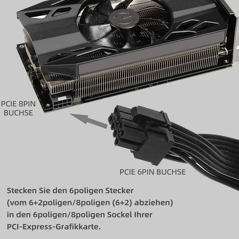 ATX CPU 8-Pin Male To Dual Pcie 8-Pin (6+2) Male Power Supply Cable For Corsair Modular Power Supply RM/HX/CX-M
