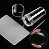 Nail Stamping Plates Pure Clear Jelly Nails Art Stamper Scraper Set Print Silicone Marshmallow Design Manicure Accessories Tool 2