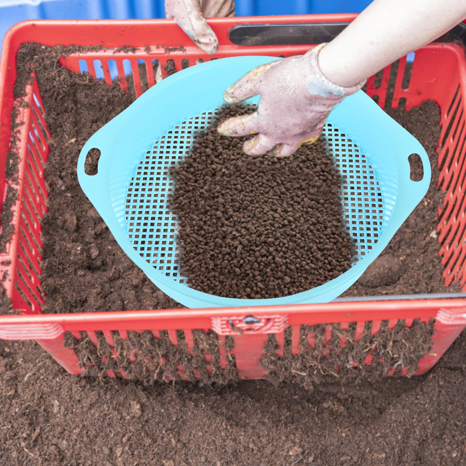 Soil Sieve Sifting Pans Tool for Garden Multi-use Sifter Gadget Planting Filter Mesh Sieves