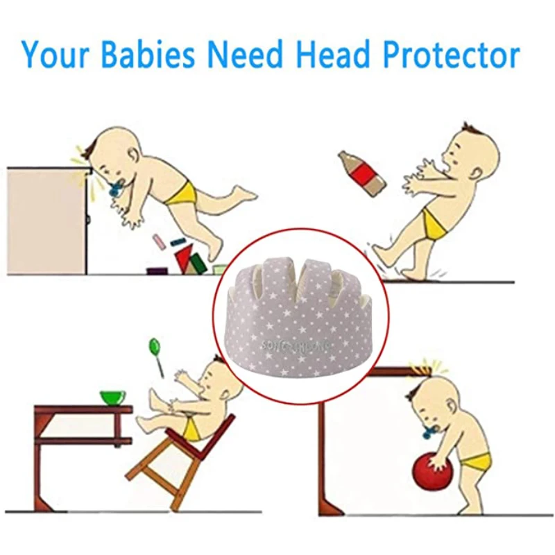 Baby Helmet Safety Cap For Babies Boys Girls Summer Breathable Cotton Mesh Hat Children Crawl Walk Playing Infant Anti Collision 2