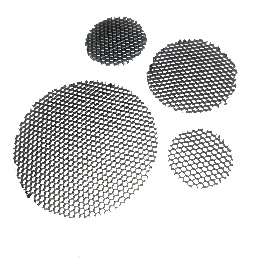 5pcs LED Soft Light Shade Hood Downlight Spotlight Black Round Honeycomb Mesh Cover Anti-glare Anti-dazzling Light Aluminum