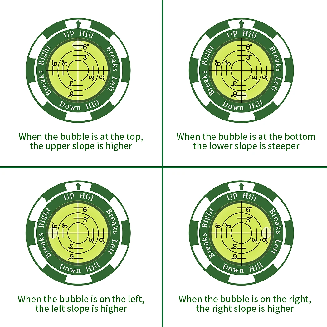 Caiton Golf Marker with Magnetic Hat Clip High Precision Green Reading Aid Perfect for All Golfers Improve Putting Skills golf ball mark,golf hat clip