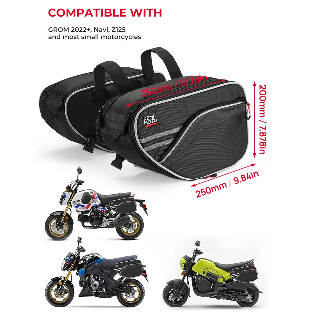 Motorcycle Side Saddlebags 30L (15L*2) Motorcycle Pannier Bag