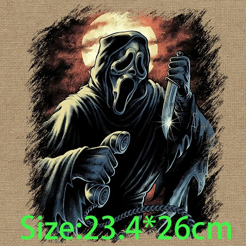 10-Sheet Halloween Iron-On Transfers - Horror Movie Character T-Shirt Decals For DIY Costumes