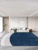 Blue Minimalist Living Room Carpet Geometric Lines Decorative Rug Soft Wear-Resistant Coffee Table Rug Waterproof Balcony Carpet 1