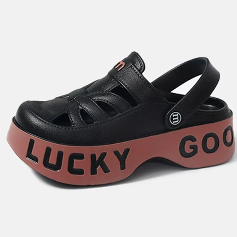 Women's Summer Sandals Thick Soled Slip On Casual Beach Shoes