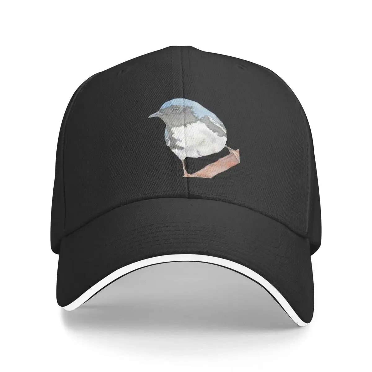 

black-throated blue warbler passerine bird watercolor portrait Baseball Cap Hip Hop Brand Man cap Women's Men's