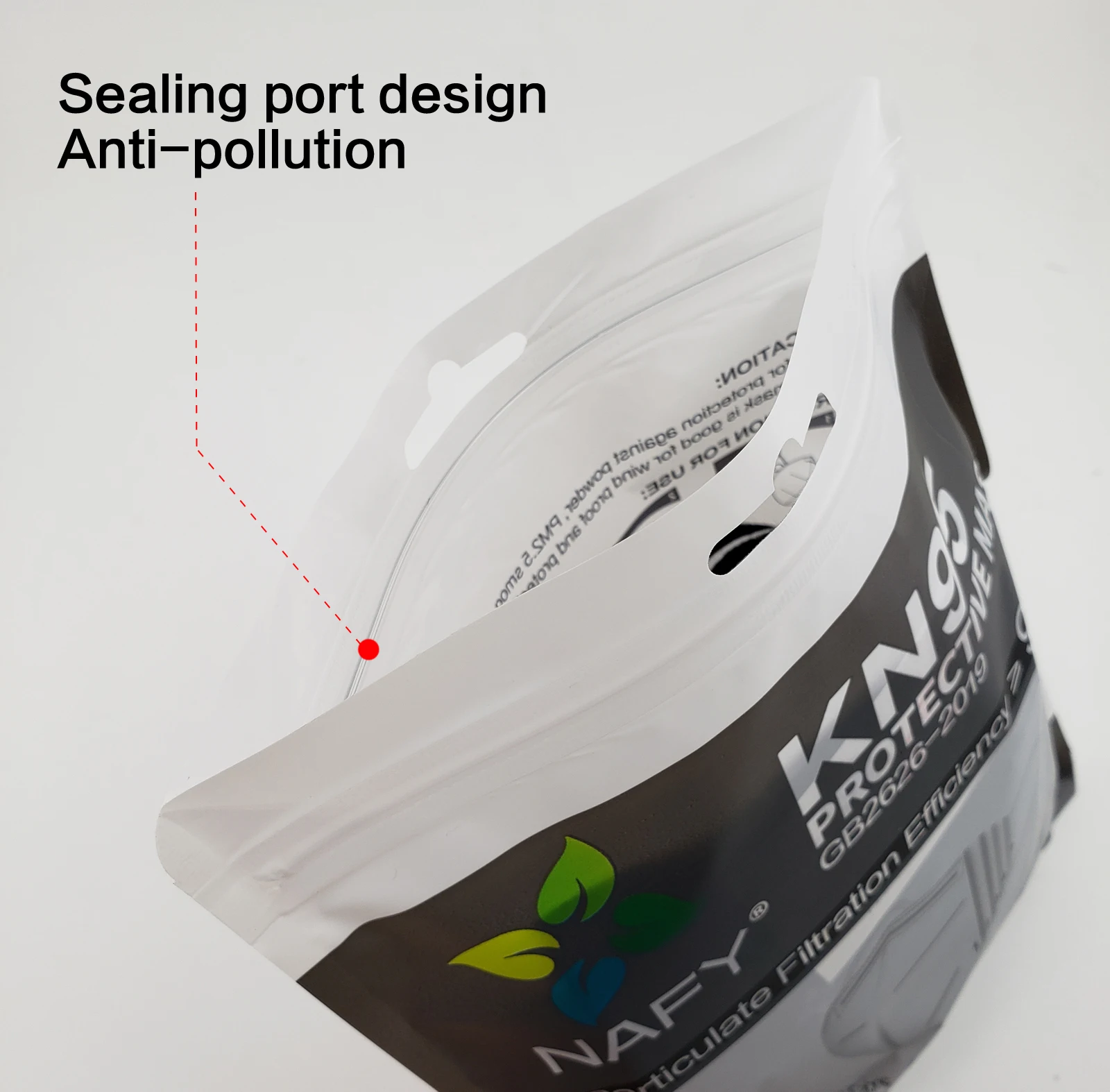 50-200Pcs NAFY 5-Layer Breathable Protective KN95 Face Mask Cup Dust FFP2 Masks Improved Standard GB2626 -