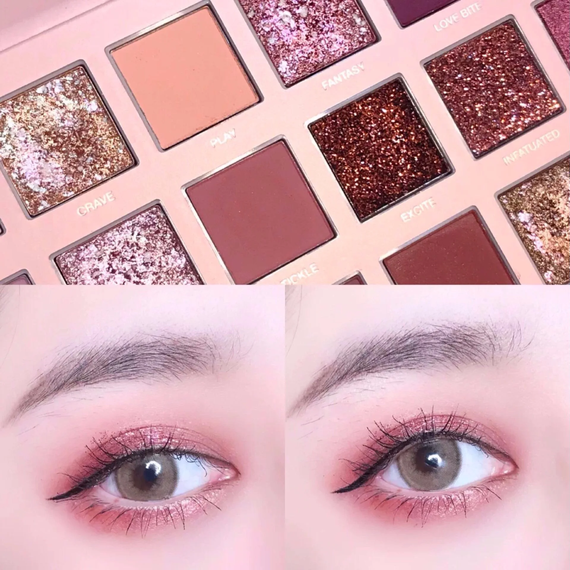18 Colors Desert Rose Palette With Makeup Mirror Pearlescent Matte Glitter Shimmer Pigment Nude Longlasting Eye Shadow Wholesale 4
