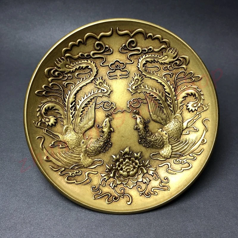 

Медная пластина из латуни и Фэн-шуанмин/медная пластина из твердой меди, домашние геомантические украшения/Благоприятные маленькие украшения