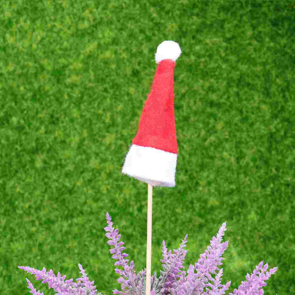 

10pcs Christmas Red Santa Hats Lollipop Bottle Candy Cover Cap Santa Claus Hats Bottle Cap Xmas Holiday Decoration Ornament