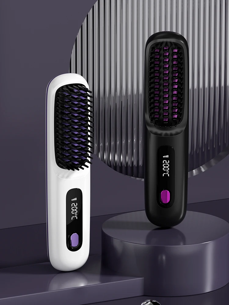 Portable USB Wireless Cordless Negative Ion Hair Straightener Electric Hair Straightener That Does Not Damage Household Straightening Comb