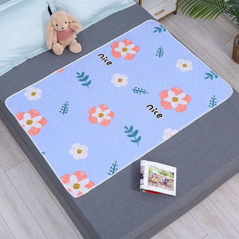 Waterproof Washable Mattress Urine Mat for Baby Toddlers Cute Cartoon Bed Protector Diaper Bedding Urine Pads Cloth Breathable Baby & Maternity