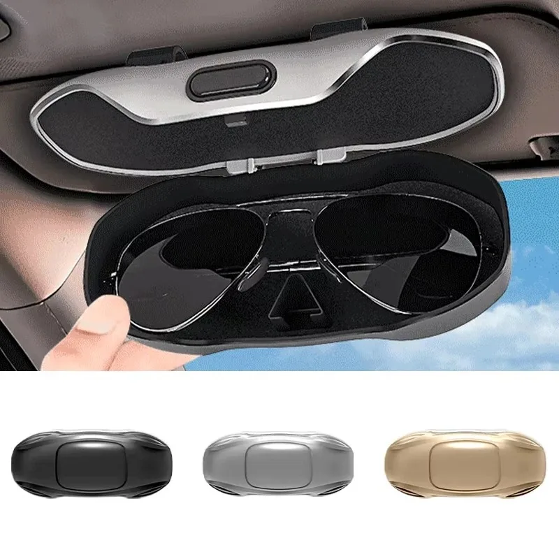 Portable Car Sunglasses Storage Case - Anti-Scratch Eyeglasses Protection Box