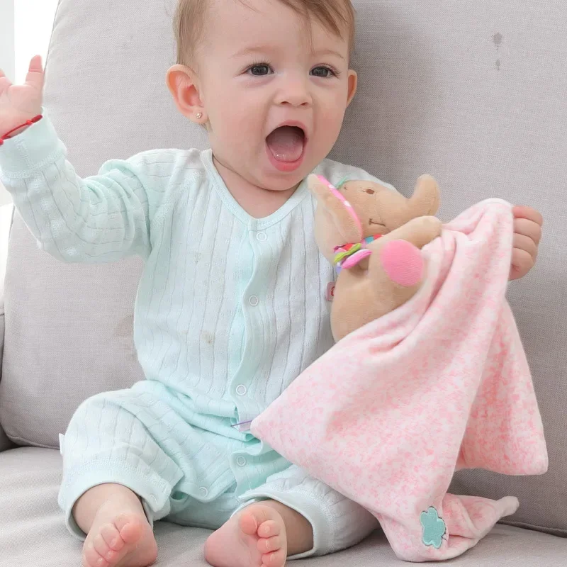 Newborn Baby Plush Stuffed Toys Cute Animal Blanket Comforter Elephant Soothe Appease Sleeping Towel Baby Gift 2