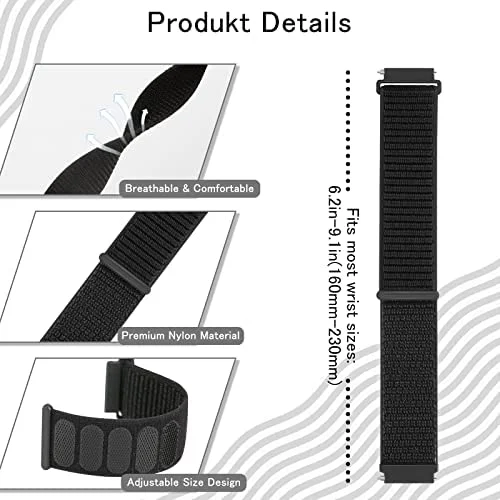 Nylon Loop Strap Bracelet Wristband for Huawei Watch - Multiple Sizes Available