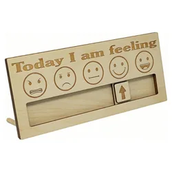 Emotions Barometer: Personal Wooden Mood Tracker and Charming Decor - Wood (A)