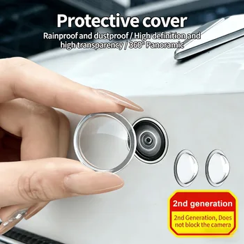 Nuova Protezione Trasparente per Lenti Telecamera Auto, Copertura Universale per Telecamera Anteriore 360 °   Protezione per Lenti Universale in PC, Copriobiettivo