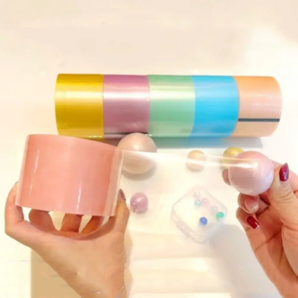 어두운 빛나는 끈적 공 롤링 테이프에 6Pcs 광선 다채로운 10M 끈적 공 접착제 장난감 수제 안전 글로우 스티커 테이프