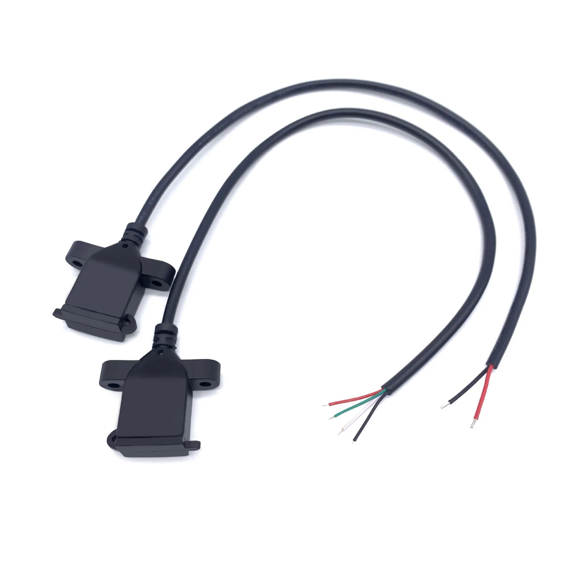 

USB female 2-core 3.5mm dust-proof power extension cable 4-core 3.6mm data cable