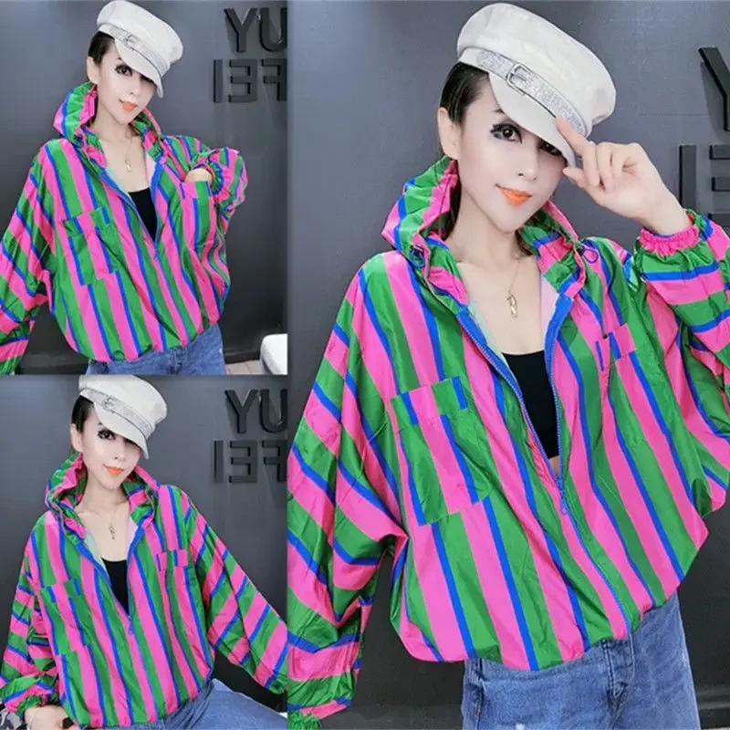 Striped Hooded Windbreaker Jacket 4