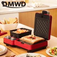 Multifunction Breakfast Machine Electric Sandwich Maker Light Food Barbecue Grill Toaster Oven Noodles Cooker Pot Egg Frying Pan 1