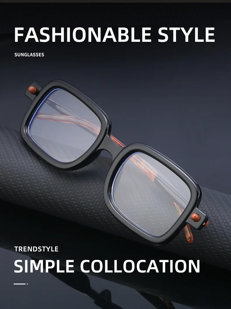Lunettes de soleil carrées rétro pour hommes style punk_voghion.com