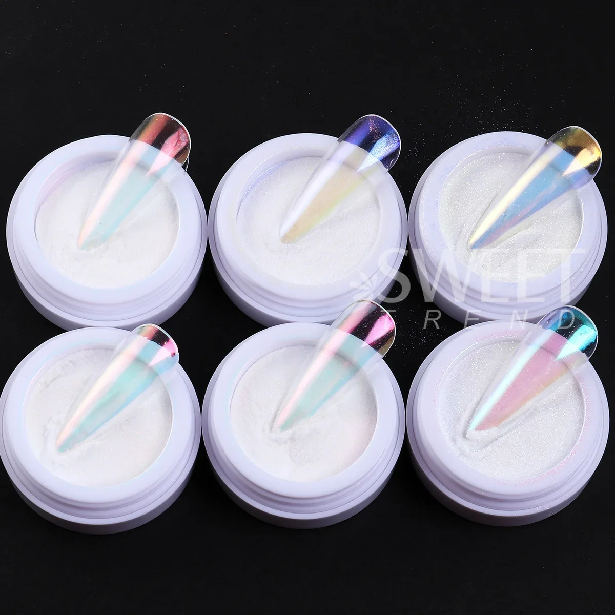 Fairy Moonlight Nails Glitter Pigment Luxury Aurora Rubbing Powder Rainbow Mirror Chrome Flash DIY Wedding Bride Manicure Decor