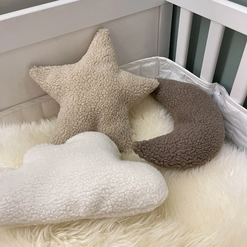 Versatile Baby Posing Pillow Moon Shaped Photography Accessory Newborns Photoshoots Assistant Head Cushion Plush Mat