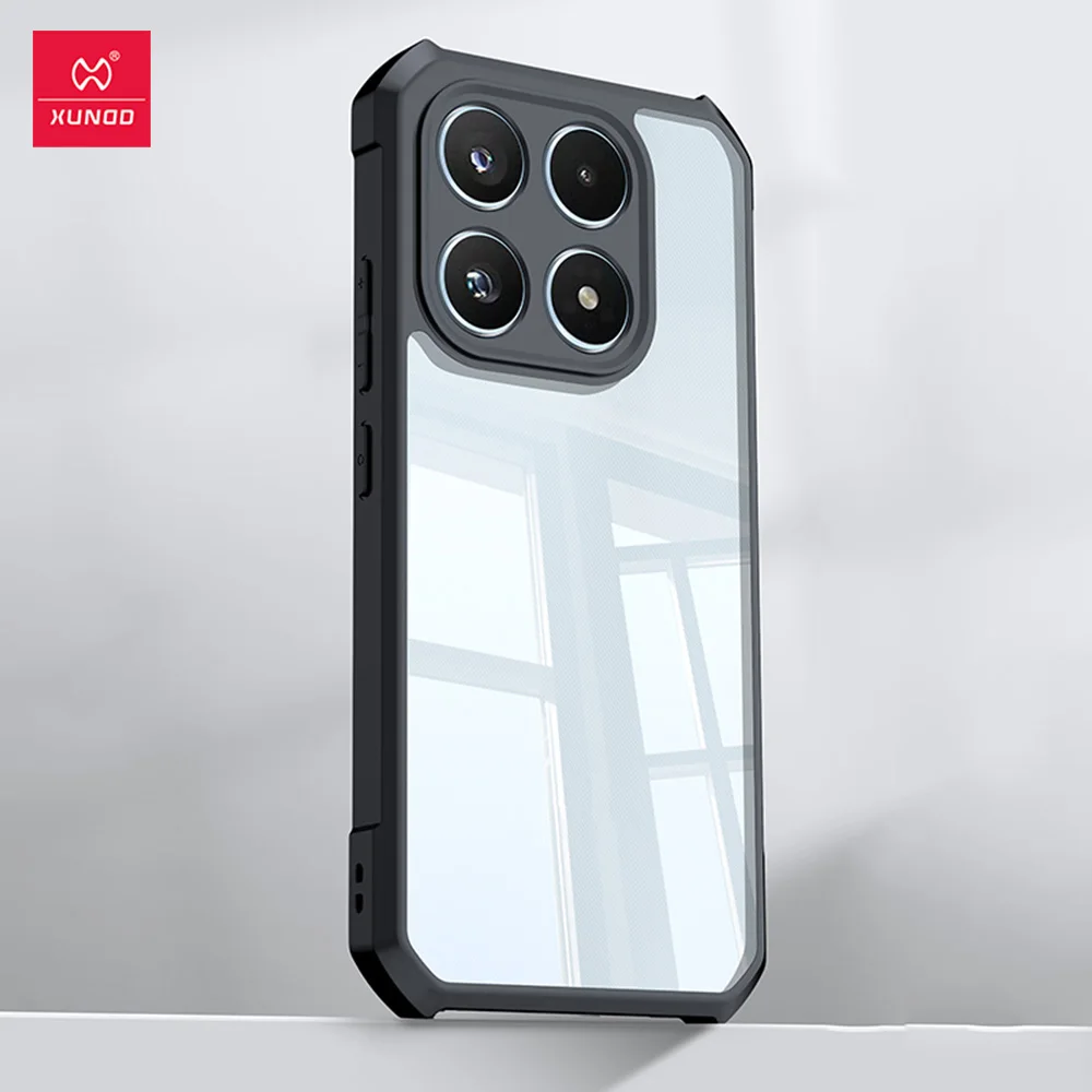 Xundd für Xiaomi 17 Mi 17 Pro Max Hülle, Airbag Anti-Drop, Anti-Fingerabdruck, Rückseite aus mattem transparentem Acryl + TPU-Schale, Kameraschutz