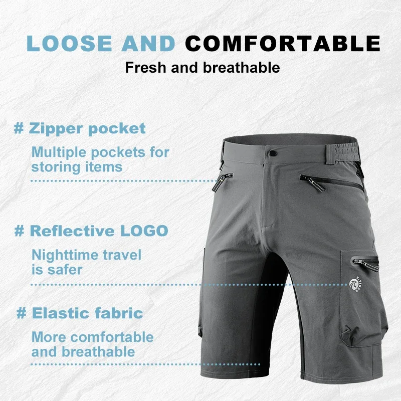 Mountain Bike Shorts Multi-Pockets Breathable MTB Road Cycling Shorts Waterproof Loose Outdoor Sports cycling shorts