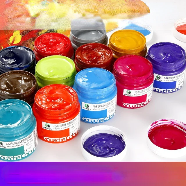 Peinture Gouache peinte à la main pour débutants, 100ml, exercice de  création, Pigment spécial, publicité, Design, dessin, fournitures d'art -  AliExpress