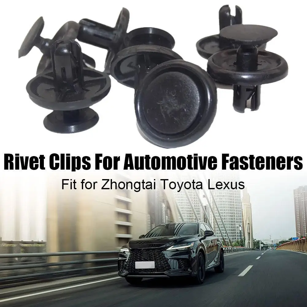 

50/100Pcs Diameter 7mm Black Plastic Auto Fasteners Rivets Clips for Zotye Fastener Fender Bumper Push Pin Clips