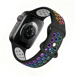 Premium Silicone Watch Band - Sport Bracelet - 49mm - 42 - 44 - 45 - 46 SM (Pride black 18)