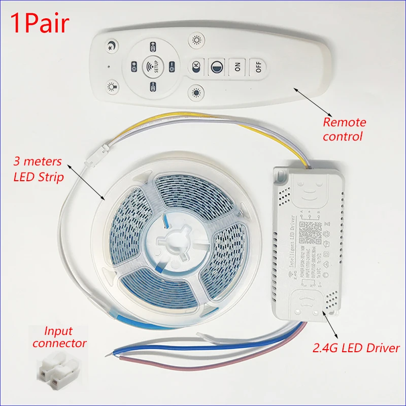 

1 Pair 2.4G Intelligent LED Driver (50-70W)X2 With APP and remote control LED transformer and 3 Meter Constant Current LED Strip