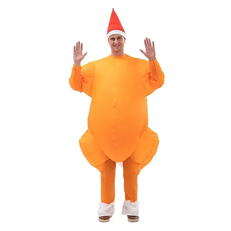 

Inflatable Roast Turkey Costume Halloween Cosplay Cartoon Dress Up Props Adult Christmas Fancy Costume Mascot Outdoor Show
