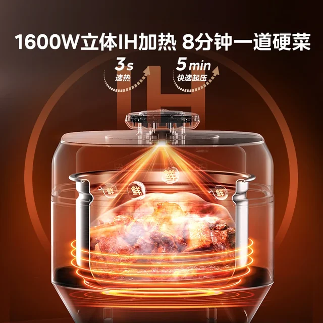 Midea Electric Pressure Cooker 5L Dual Gallbladder  Intelligent Reservation Multi functional Pressure Cooker 5