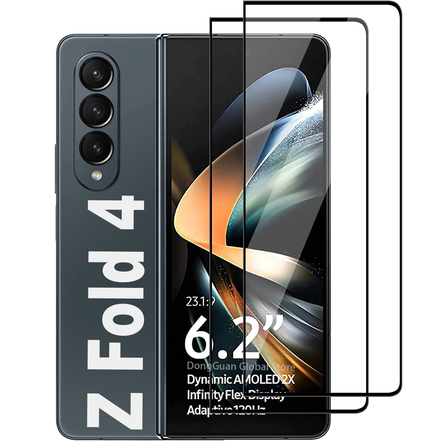 

2Pcs Black Screen Protector Tempered Glass For Samsung Galaxy Z Fold 4 Z Fold 3 Z Fold 5 Z Fold 2 Protective Glass