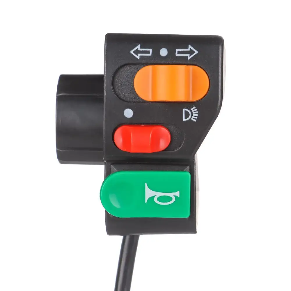 3-in-1 Electric Bicycle Accessory: Light, Horn, and Cornering Lamp with On-Off Button