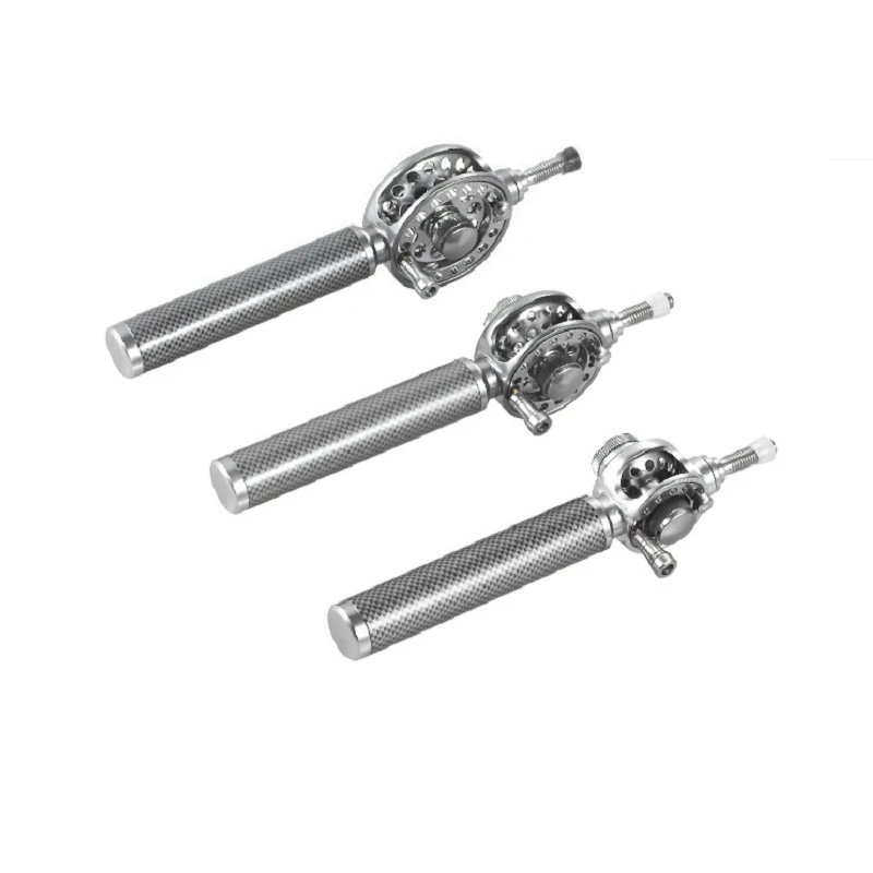 

Metal Fishing Reel Fishing Rebar Hand Rod Modification 2:1 Ratio With Cable Middle Pass Wheel Fishing Tackle Wheel