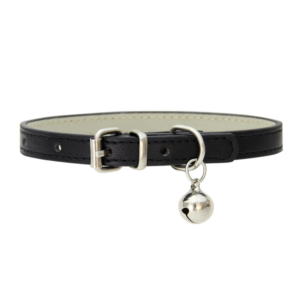 Pu Leather Japanese Bell Cat Collar High Quality Soft Leather Pet Traction Skin Friendly Puppy Collars Outdoor Kitten Supplies 6