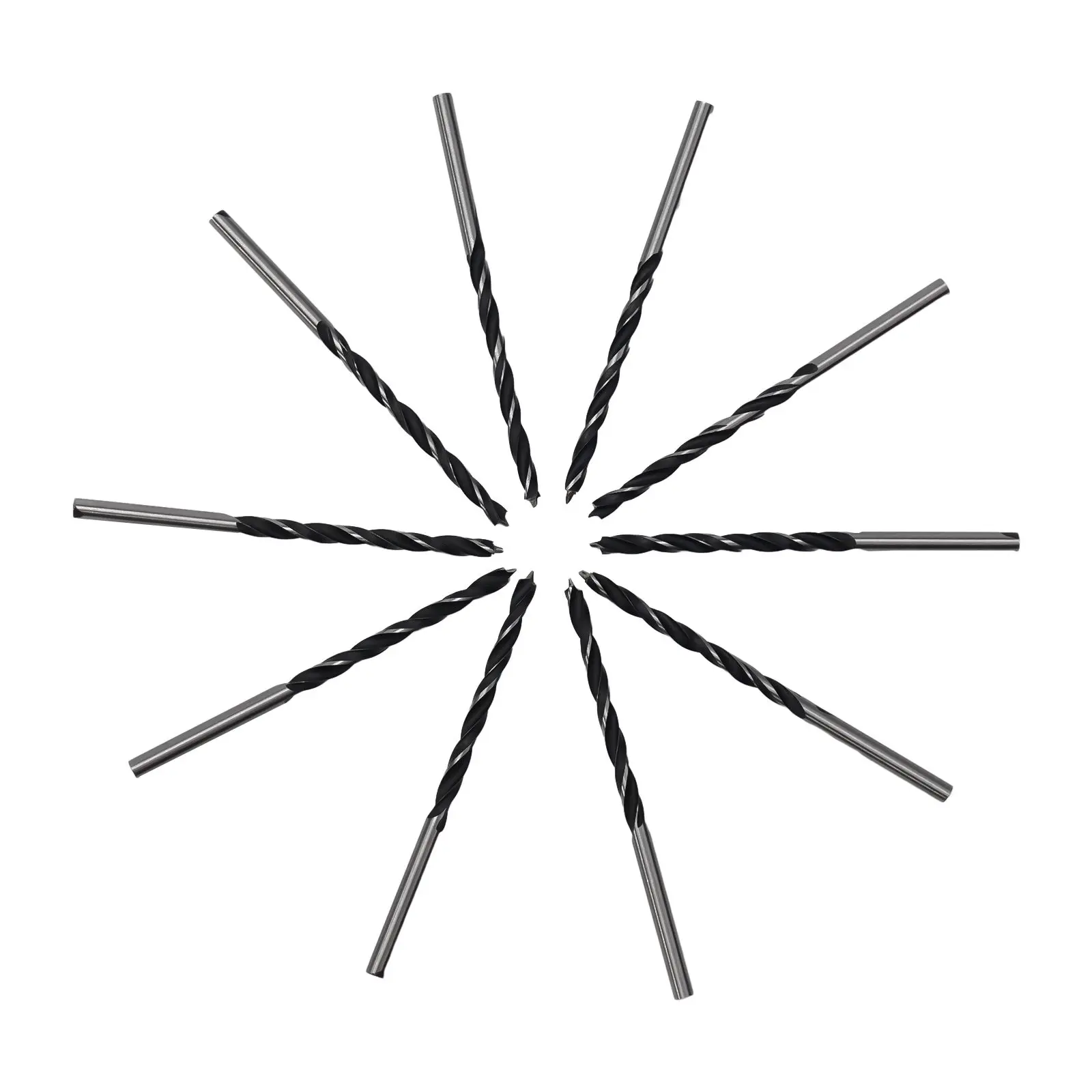 Woodworking Drill 10 Pcs 3mm Diameter Drill Bit With Center Point Pack Spiral Twists