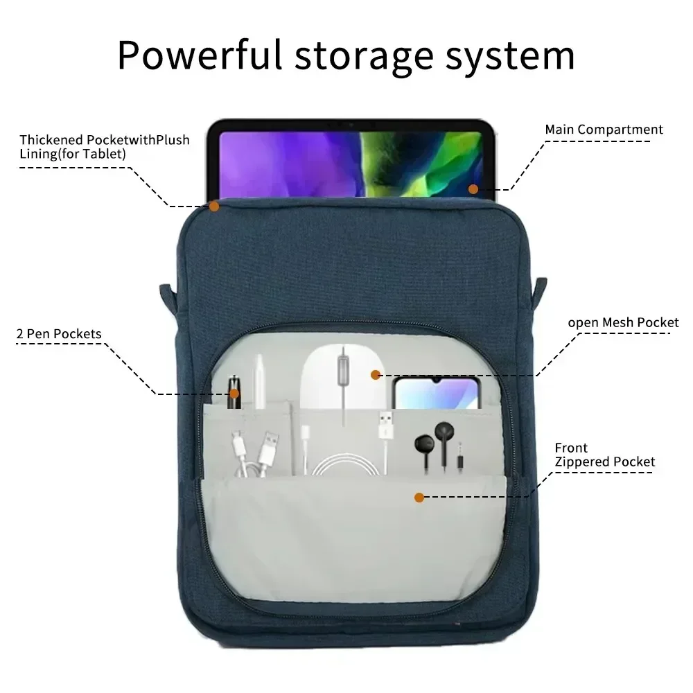 Universal Tablet and Laptop Bag Case - Protective Handbag for Tablets and Accessories