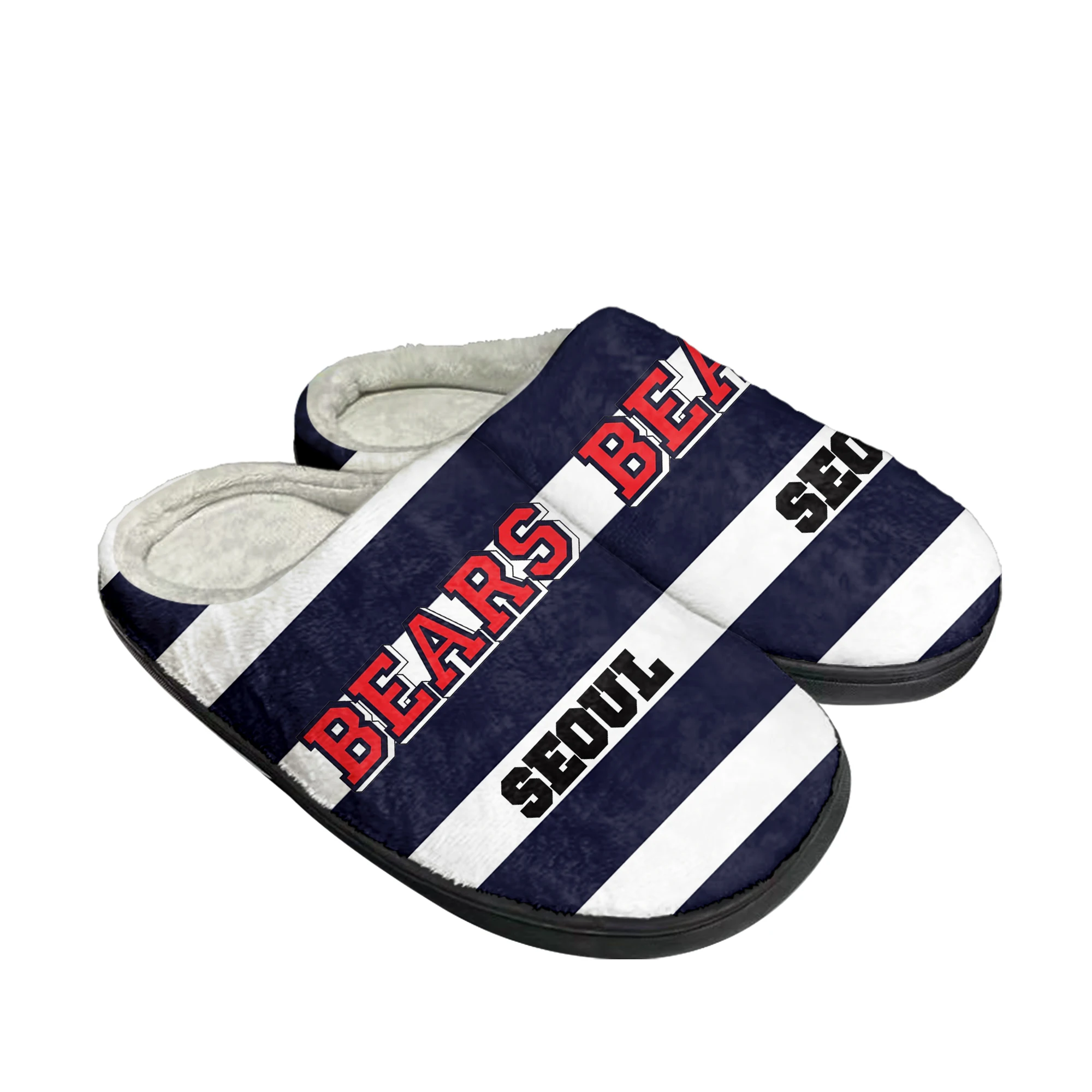 

베어스 Korea Bears baseball Home Cotton Slippers Mens Womens Plush Bedroom Casual Keep Warm Shoes Thermal Indoor Slipper Customized