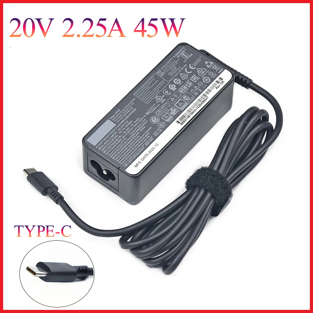 20V 2.25A 45W Type USB C Laptop AC Adapter Power Supply ​Charger For Lenovo C330 S330 C340 S340 100E T480 T480S T580 T580S E480